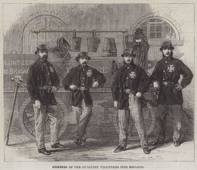 Members of the Coventry Volunteer Fire Brigade by English School