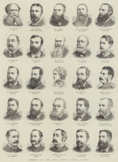 Members of the New London County Council by English School