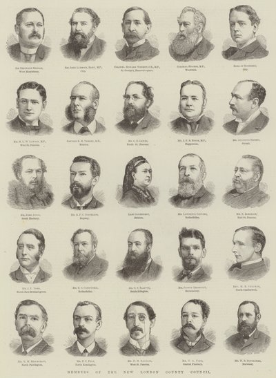 Members of the New London County Council by English School