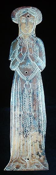 Memorial brass in the form of a middle-class lady, c.1520 by English School