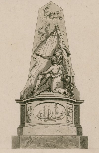 Memorial to Captain Edward Cooke, Westminster Abbey, London by English School