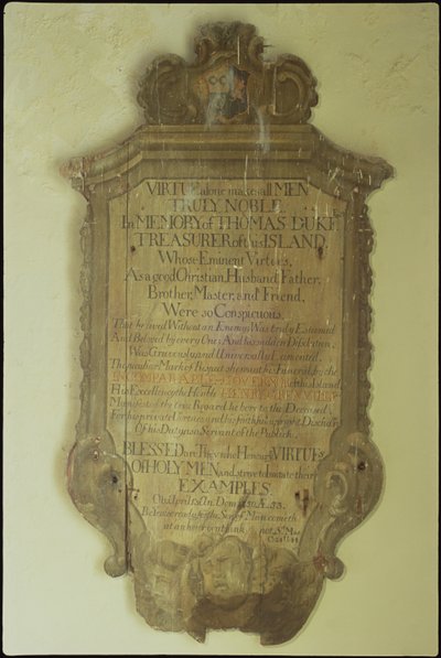 Memorial to Thomas Duke, 1750 by English School