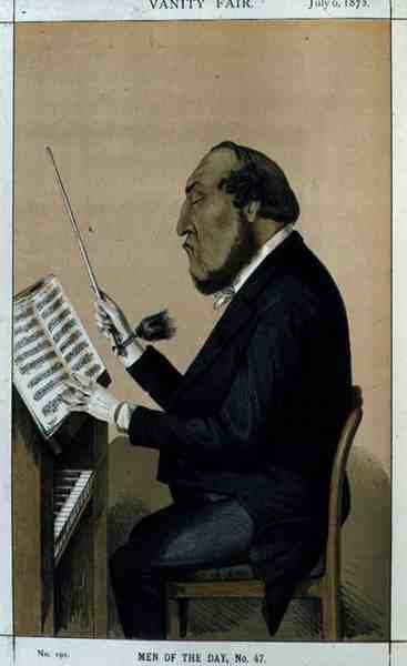 Men of the Day, No. 47: "Orchestration", caricature from Vanity Fair, 6th July 1872 by English School