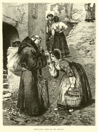 Mendicant Friar in the Brianza by English School