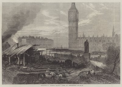 Metropolitan District Railway Works at Westminster by English School