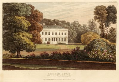 Midgham House, the Seat of W.S. Poyntz, Esq., M.P., pub. 1826 by English School