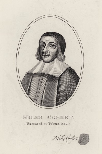 Miles Corbet (engraving) by English School