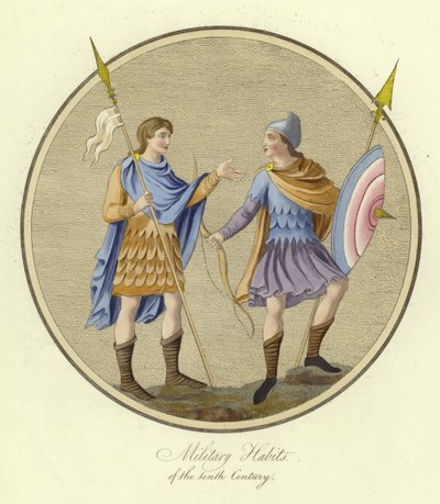 Military Habits of the 9th Century by English School