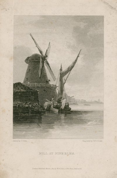Mill at Nine Elms by English School