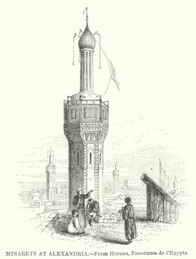 Minarets at Alexandria by English School