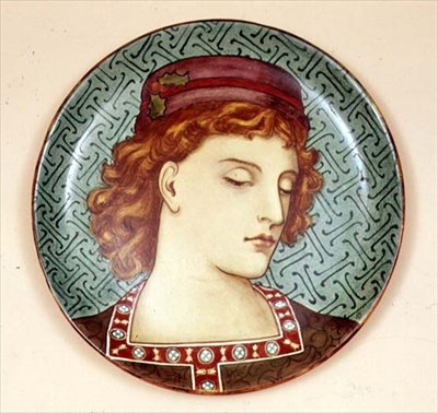 Minton dish painted by an amateur artist, c.1880 by English School