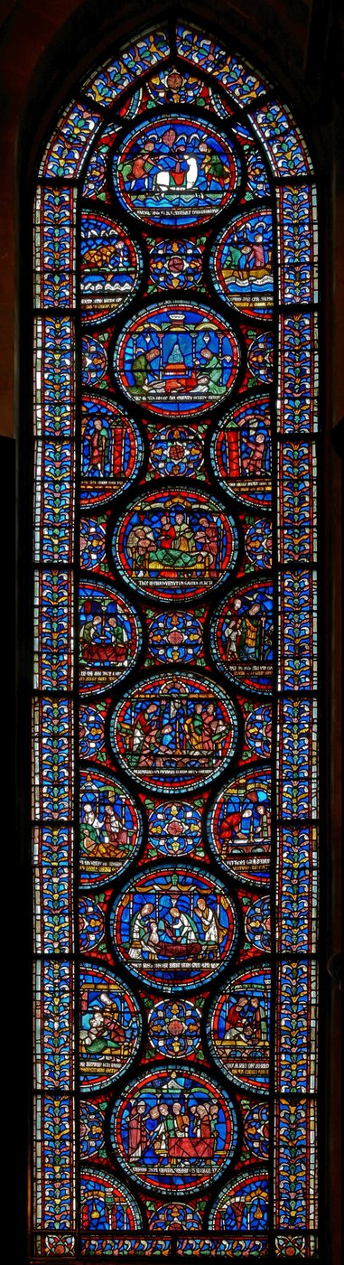 Miracle Window depicting the stories of John Roxborough and Henry Beche by English School