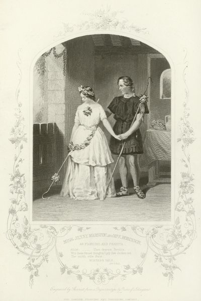 Miss Jenny Marston and Mr F Robinson as Florizel and Perdita, The Winter