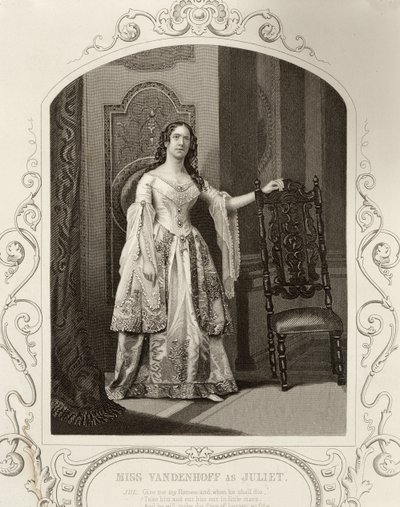 Miss Vandenhoff as Juliet, Act III Scene 1 by English School