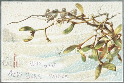 Mistletoe in the Snow by English School