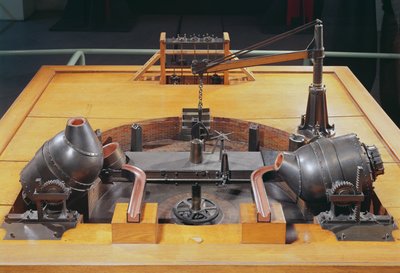 Model of the convertor invented by Henry Bessemer in 1855 by English School