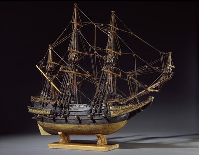 Model Ship, Thought to Represent a Vessel Built Shortly After Death of Elizabeth I, Early 17th Century by English School