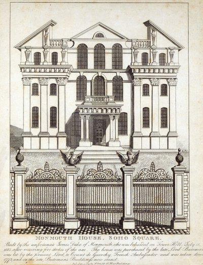 Monmouth House, Soho Square, published by N. Smith, 11th January 1791 by English School