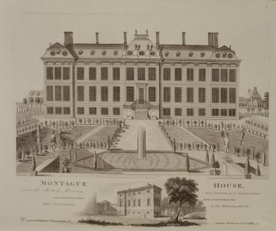 Montague House, now the British Museum, 1813 by English School