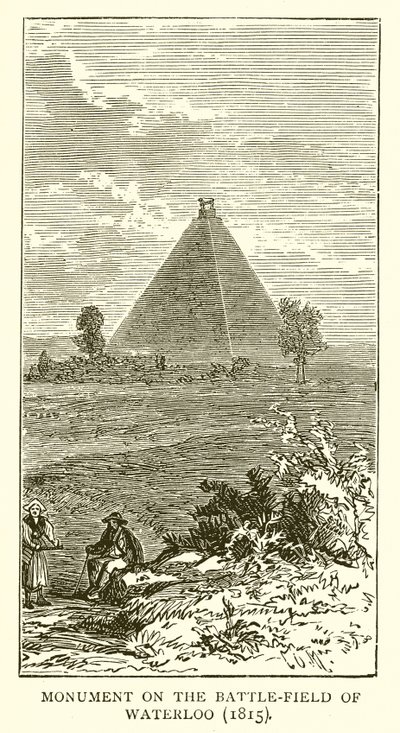 Monument on the Battle-Field of Waterloo (1815) by English School