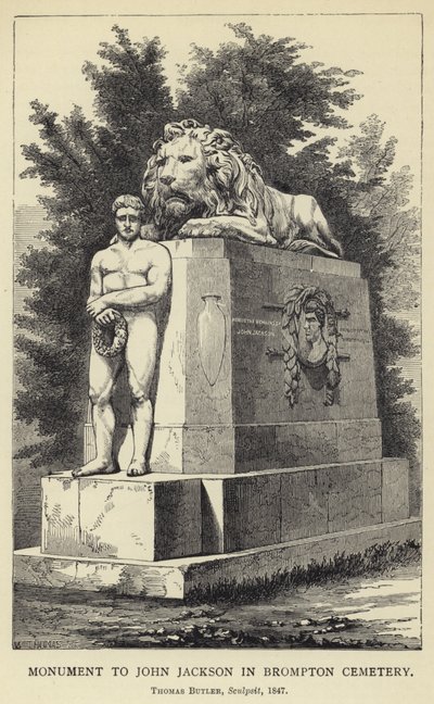 Monument to John Jackson in Brompton Cemetery by English School