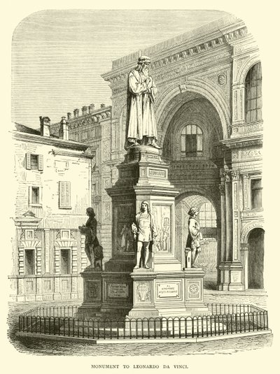 Monument to Leonardo da Vinci by English School