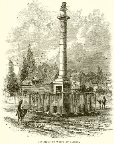 Monument to Wolfe at Quebec by English School