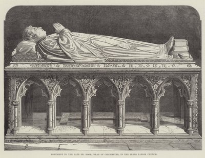 Monument to the late Dr Hook, Dean of Chichester, in the Leeds Parish Church by English School