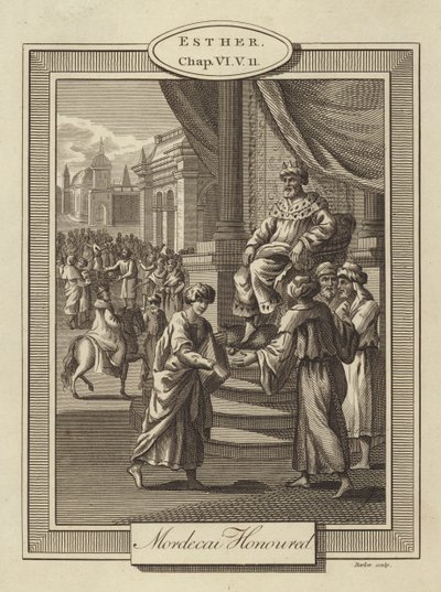 Mordecai Honoured, Esther, Chapter VI, Verse 11 by English School