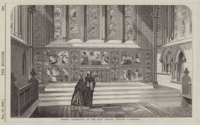 Mosaic Decoration in the Lady Chapel, Chester Cathedral (engraving) by English School