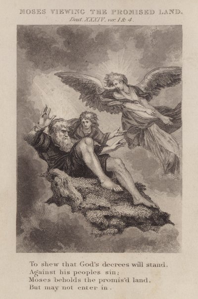 Moses Viewing the Promised Land, Deuteronomy 34:1 and 4 by English School
