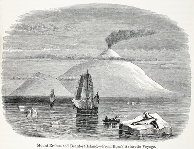 Mount Erebus and Beaufort Island from Ross