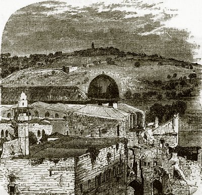 Mount of Olives from Jerusalem by English School