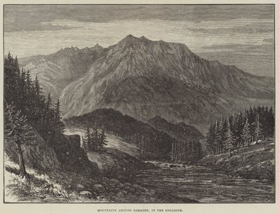 Mountains around Samaden, in the Engadine by English School