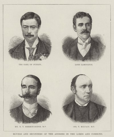 Movers and Seconders of the Address in the Lords and Commons by English School