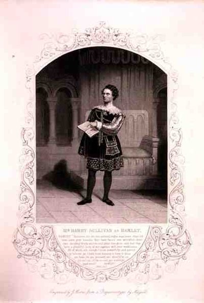 Mr Barry Sullivan as Hamlet, Act II Scene 2, in the Play by William Shakespeare, Engraved by J. Moore, from a Daguerreotype by J.P. Mayall by English School