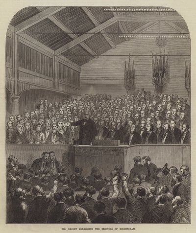 Mr Bright addressing the Electors of Birmingham by English School
