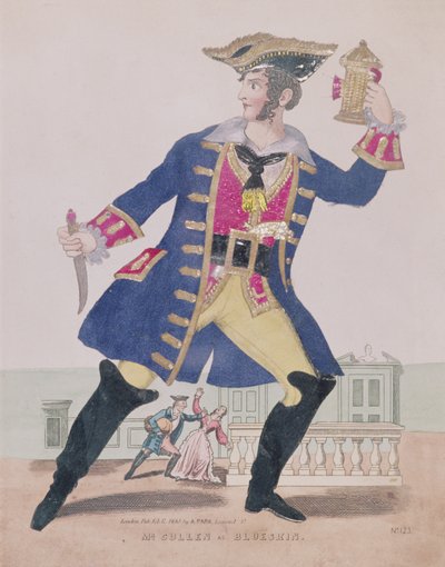 Mr. Cullen in the role of Blueskin (Bluebeard), pub. 1810 by English School