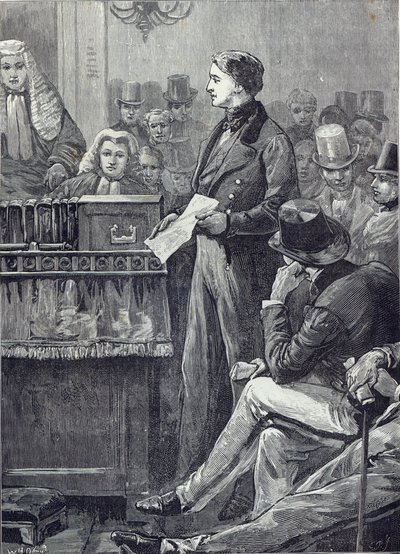 Mr Gladstone delivering his Maiden Speech in the House of Commons by English School