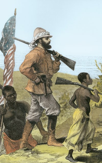 Mr. Henry Morton Stanley Approaching Lake Tanganyika by English School