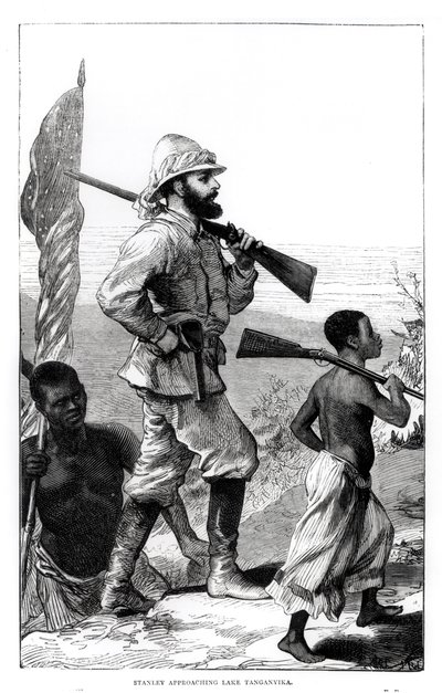 Mr. Henry Morton Stanley Approaching Lake Tanganyika by English School