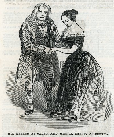 Mr. Keeley as Caleb and Miss M. Keeley as Bertha by English School