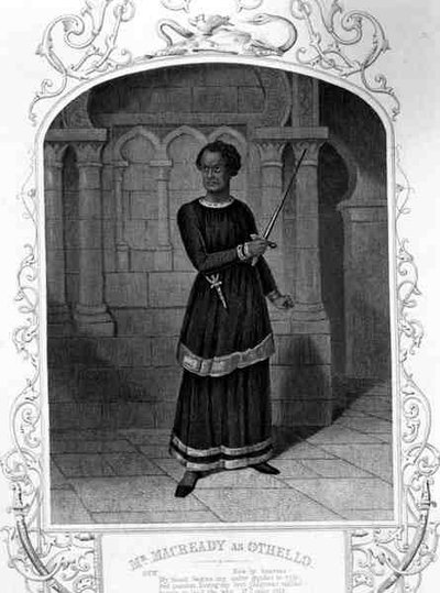 Mr Macready as Othello, Act II Scene 3, in the Play by William Shakespeare by English School