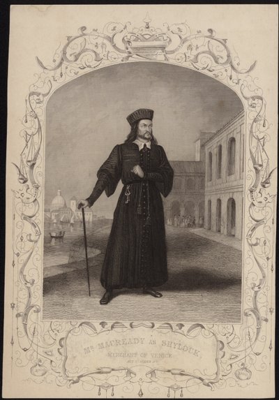 Mr Macready as Shylock by English School