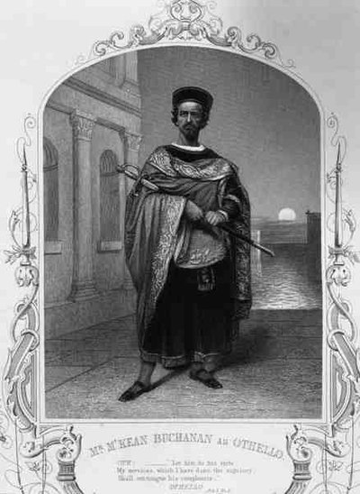 Mr McKean Buchanan as Othello, Act I Scene 2, in the Play by William Shakespeare by English School