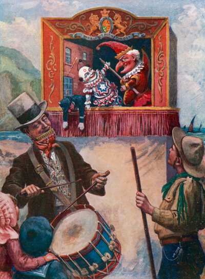Mr Punch at the Seaside by English School