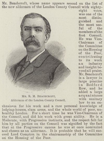 Mr R M Beachcroft, Alderman of the London County Council by English School