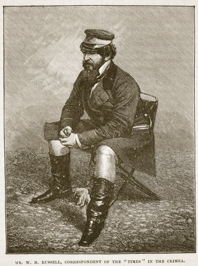 Mr. W. H. Russell, Times Correspondent in the Crimea, illustration from Cassell