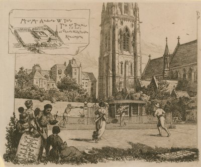 Mr and Mrs Andrew W. Tuer Tea and Tennis at Church Walk Garden by English School