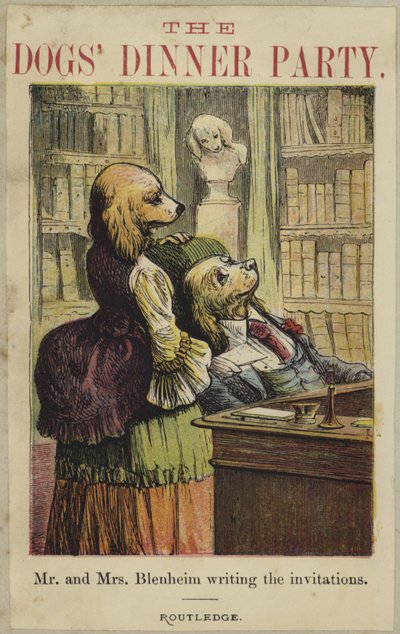 Mr. and Mrs. Bleheim Writing the Invitations by English School